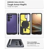 image:imageSpigen for Galaxy S25 Case Tough Armor MagFit Kickstand Compatible with MagSafe MilitaryGrade Protection  BlackAsh Violet