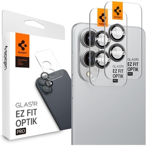 image:imageSpigen Camera Lens Protector for Galaxy S25 Edge  Black 2 Pack  GlasTR EZ Fit Optik Pro 9H Tempered glass Scratch resistant Original photo quality Autoalign tray Casefriendly