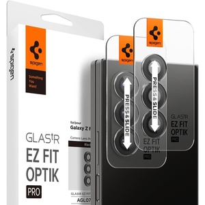 image:imageSpigen Camera Lens Protector for Galaxy Z Fold 6  Black 2 Pack  GlasTR EZ Fit Optik Pro 9H Tempered glass Scratch resistant Original photo quality Autoalign tray Casefriendly