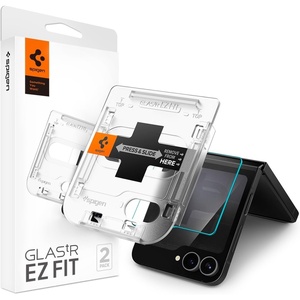 image:imageSpigen GlasTR EZ FIT Pro Screen Protector for Galaxy Z Fold 8  9H Tempered glass Scratch resistance Autoalign tray Labtested 100 clarity Original touch Casefriendly 2 PackGalaxy Z Flip7 FE  Galaxy Z Flip 6