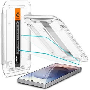 image:imageSpigen GlasTR EZ FIT Tempered Glass Screen Protector for Galaxy S25  S24  Crystal Clear 9H Hardness Tempered Glass Easy Installation Kit CaseFriendly Crystal Clear Touch ResponsiveGalaxy S25 Ultra