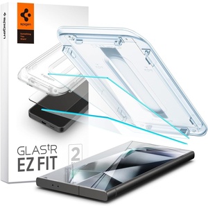image:imageSpigen GlasTR EZ FIT Tempered Glass Screen Protector for Galaxy S25  S24  Crystal Clear 9H Hardness Tempered Glass Easy Installation Kit CaseFriendly Crystal Clear Touch ResponsiveGalaxy S24 Ultra