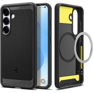 image:imageSpigen Rugged Armor MagFit Designed for Galaxy S25 Case Fast Wireless ChargingMagnet for Galaxy 2025  Marble GrayMatte Black