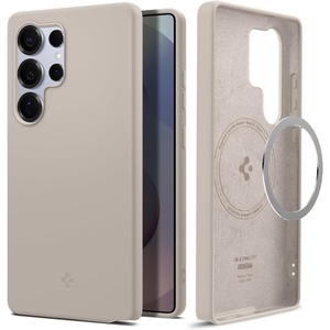 image:imageSpigen Silicone Fit MagFit Designed for Galaxy S25 Ultra Case Qi2 CertifiedMagnet for Galaxy 2025  BlackNatural Titanium