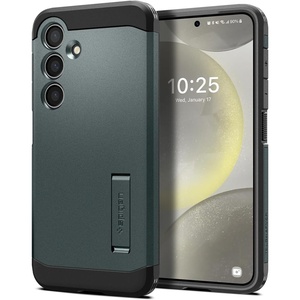 image:imageSpigen Tough Armor Designed for Galaxy S24 Case 2024 Kickstand MilitaryGrade Protection  BlackAbyss Green