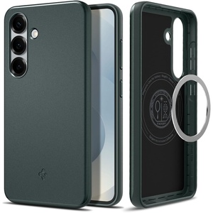 image:imageSpigen for Galaxy S25 Case Thin Fit MagFit Compatible with MagSafe Fast Wireless Charging  BlackAbyss Green
