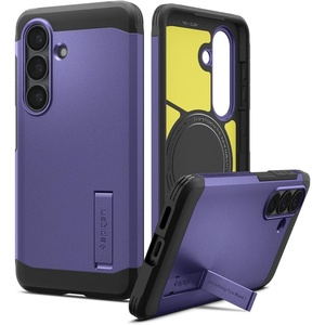 image:imageSpigen for Galaxy S25 Case Tough Armor MagFit Kickstand Compatible with MagSafe MilitaryGrade Protection  BlackAsh Violet