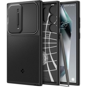 image:imageSpigen for Galaxy S25 Ultra Case Optik Armor Sliding Camera Cover No Magnet Ring MilitaryGrade Protection  Abyss GreenBlack