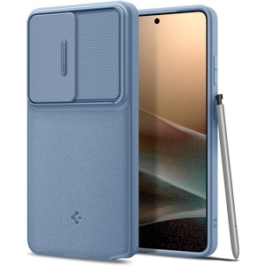 image:imageSpigen for Galaxy S25 Ultra Case Optik Armor Sliding Camera Cover No Magnet Ring MilitaryGrade Protection  Abyss GreenLight Blue