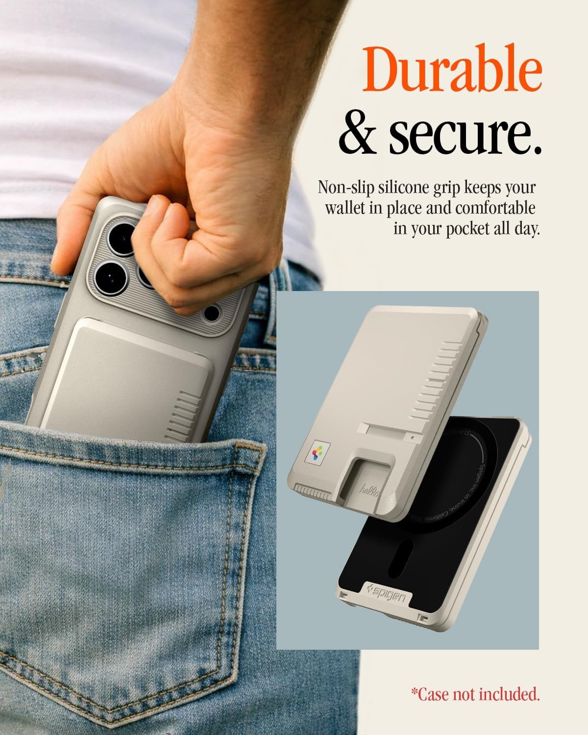 image:imageSpigen for MagSafe Wallet Holds 3 Cards Classic LS MagFit Vintage Retro  For iPhone 171615141312 Pixel 10 Series Magnetic Cases Pixelsnap amp More Heavy Duty Hardshell  StoneStone