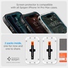 image:imageSpigen Screen Protector for iPhone 17 Pro Max 16 Pro Max  GlasTR EZ Fit AluminaCore Aluminumenhanced 10H tempered glass Autoalign tray 100 clarity Casefriendly 2 PackiPhone 14 Pro Max