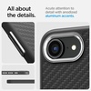 image:imageSpigen for iPhone 17 Pro Max Case Enzo Aramid T 1500D Genuine Aramid Fiber Camera Control Button Protection Compatible with MagSafe  Black BlackMatte Black
