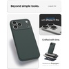 image:imageSpigen for iPhone 17 Pro Max Case Liquid Air TPU Covered Camera Control No Magnet Ring MilitaryGrade Protection  Matte BlackAbyss Green
