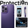 image:imageSpigen for iPhone 17 Pro Max Case Liquid Air TPU Covered Camera Control No Magnet Ring MilitaryGrade Protection  Matte BlackDeep Purple