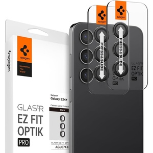 image:imageSpigen Camera Lens Screen Protector GlasTR EZ Fit Optik Pro Designed for Galaxy S24 Plus  S24 FE Case Friendly  Black 2 PackBlack