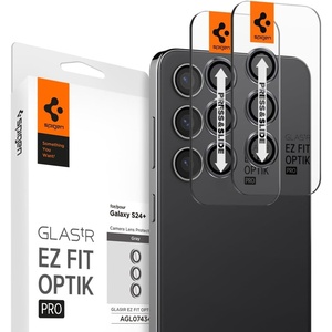 image:imageSpigen Camera Lens Screen Protector GlasTR EZ Fit Optik Pro Designed for Galaxy S24 Plus  S24 FE Case Friendly  Black 2 PackOnyx Black