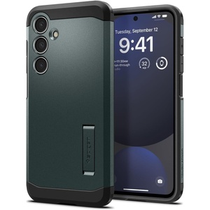 image:imageSpigen Tough Armor Designed for Galaxy S24 FE Case 2024 Kickstand  BlackAbyss Green