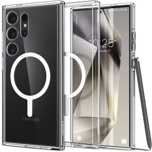 image:imageSpigen for Galaxy S24 Ultra Case Ultra Hybrid MagFit AntiYellowing Compatible with MagSafe Fast Wireless Charging  WhiteClear