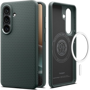image:imageSpigen for Galaxy S26 Case Liquid Air MagFit MilitaryGrade Protection Compatible with MagSafeFast Wireless Charging  Matte BlackAbyss Green