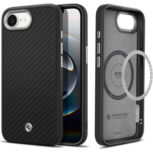 image:imageSpigen for iPhone 17 Pro Max Case Enzo Aramid T 1500D Genuine Aramid Fiber Camera Control Button Protection Compatible with MagSafe  Black BlackMatte Black
