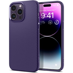 image:imageSpigen for iPhone 17 Pro Max Case Liquid Air TPU Covered Camera Control No Magnet Ring MilitaryGrade Protection  Matte BlackDeep Purple