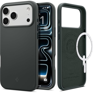 image:imageSpigen for iPhone 17 Pro Max Case Silicone Fit MagFit Compatible with MagSafe  BlackAbyss Green