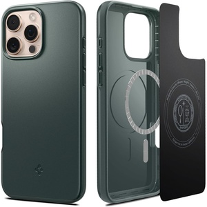 image:imageSpigen for iPhone 17 Pro Max Case Thin Fit MagFit TPU Covered Camera Control Compatible with MagSafe  BlackAbyss Green