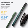 image:imageSpigen Slim Armor CS Designed for iPhone 13 Case 2021  Midnight Green  Qi Wireless Charge Ready Dual Card Sliding Wallet Patented Air Cushion MILSTD810H MilitaryGrade Drop Protection