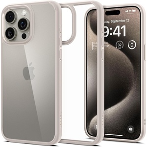 image:imageSpigen for iPhone 12 Pro Max Case Ultra Hybrid No Magnet RingAntiYellowing  Crystal ClearNatural Titanium