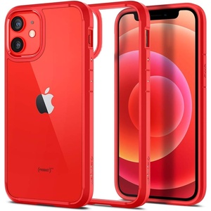 image:imageSpigen for iPhone 12 Pro Max Case Ultra Hybrid No Magnet RingAntiYellowing  Crystal ClearRed