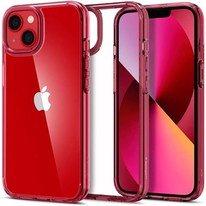 image:imageSpigen for iPhone 12 Pro Max Case Ultra Hybrid No Magnet RingAntiYellowing  Crystal ClearRed Crystal