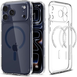 image:imageSpigen for iPhone 17 Pro Max Case Ultra Hybrid MagFit TPU Covered Camera Control AntiYellowing Compatible with Magsafe  Frost BlackClear Deep Blue