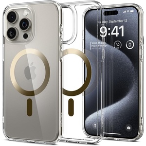 image:imageSpigen for iPhone 17 Pro Max Case Ultra Hybrid MagFit TPU Covered Camera Control AntiYellowing Compatible with Magsafe  Frost BlackClear Gold