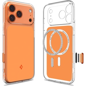 image:imageSpigen for iPhone 17 Pro Max Case Ultra Hybrid T MagFit Camera Control Button Compatible with Magsafe  Glossy WhiteGlossy Orange