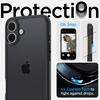image:imageSpigen for iPhone 12 Mini Case Ultra Hybrid No Magnet RingAntiYellowing  Crystal ClearMatte Black