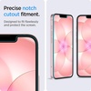 image:imageSpigen GlasTR EZ FIT Screen Protector for iPhone 17e 16e 14 13 Pro 13  9H tempered glass Scratch resistance autoalign tray Notch design 100 clarity Original touch Casefriendly 2 PackiPhone 17e  iPhone 16e  iPhone 14  13 Pro  13