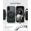 image:imageSpigen Thin Fit MagFit Designed for iPhone 16 Case Hard Shell MilitaryGrade Protection Compatible with MagSafe  BlackAbyss Green
