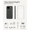 image:imageSpigen Ultra Hybrid MagFit for Pixel 10a Case Clear White  AntiYellowing Resin Air Cushion Tech MilitaryGrade Drop Protection Raised Camera Protection Compatible with MagSafeMag Clear Graphite