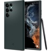 image:imageSpigen Thin Fit Case Compatible with Samsung Galaxy S22 Ultra BlackAbyss Green