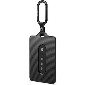 image:imageSpigen Key Card Holder for Tesla Model YS3X Accessories  2 Pack  ScratchResistant 2 Pack 2 Card Holders  2 Carabiners  4 Protective FilmsCarbon