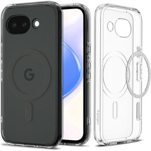 image:imageSpigen Ultra Hybrid MagFit for Pixel 10a Case Clear White  AntiYellowing Resin Air Cushion Tech MilitaryGrade Drop Protection Raised Camera Protection Compatible with MagSafeMag Clear Graphite