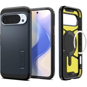 image:imageSpigen for Pixel 10a Case Tough Armor MagFit Kickstand Designed for Pixelsnap Compatible with MagSafe Accessories  BlackMetal Slate