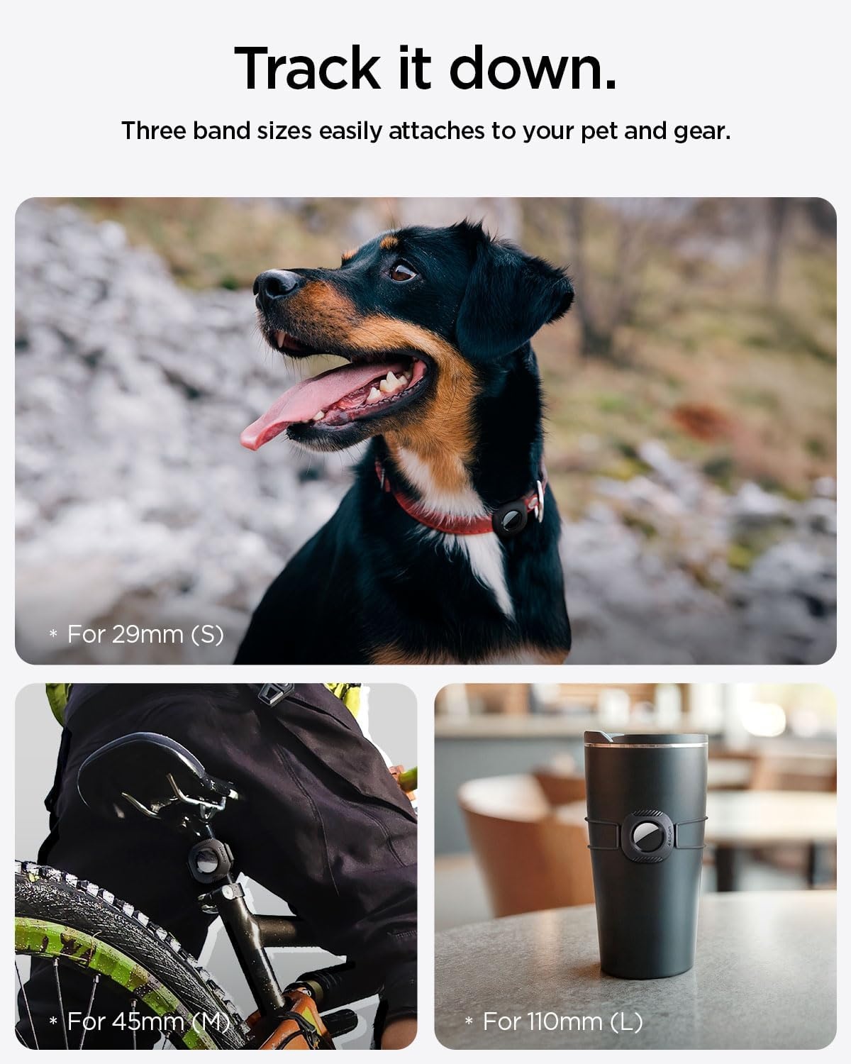 image:imageSpigen for AirTag Case Cover Holder Tag Armor 2  for 2nd Gen 2026 amp 1st Gen Pet Collar Bicycle Luggage Stroller Backpack Device Not Included  BlackBlack  Tag Armor