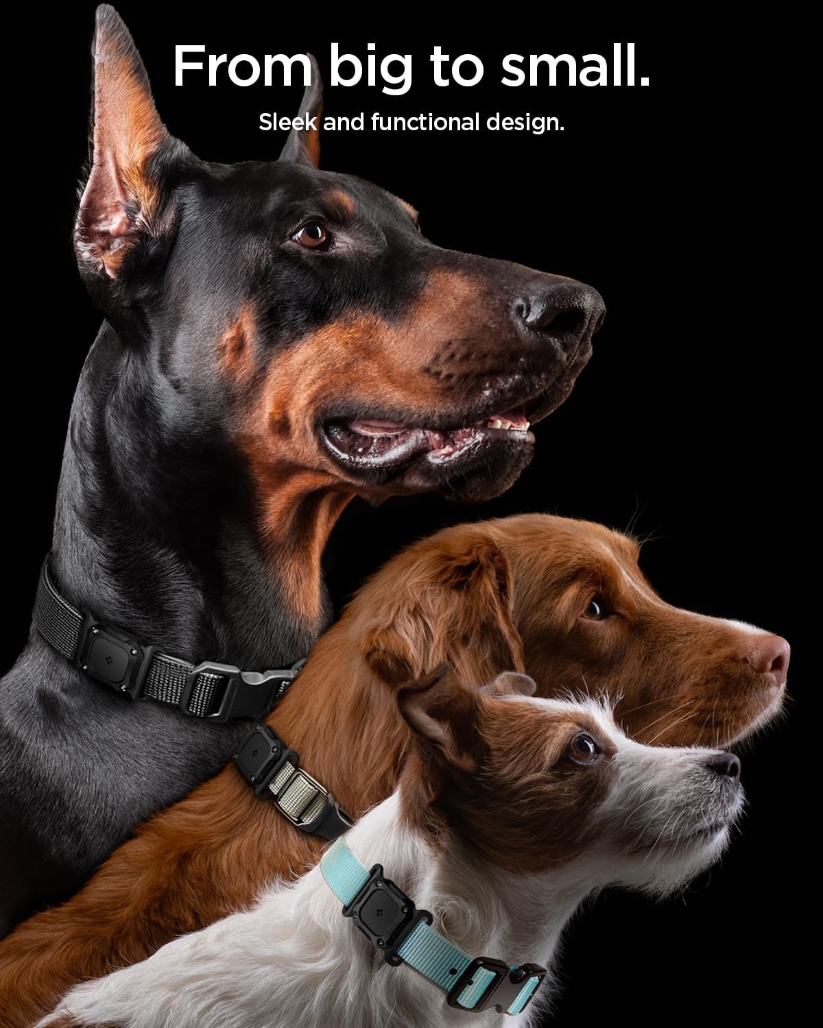 image:imageSpigen for AirTag Dog Collar Waterproof Case Tough Armor IP  for 2nd Gen 2026 amp 1st Gen PetCat Collar Case Device amp Collar Not Included  BlackBlack