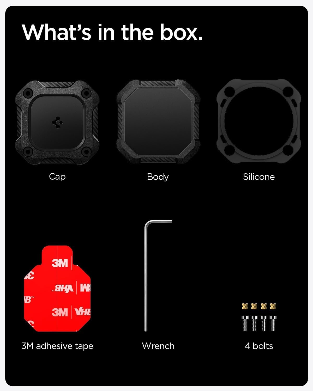 image:imageSpigen for AirTag Dog Collar Waterproof Case Tough Armor IP  for 2nd Gen 2026 amp 1st Gen PetCat Collar Case Device amp Collar Not Included  BlackBlack
