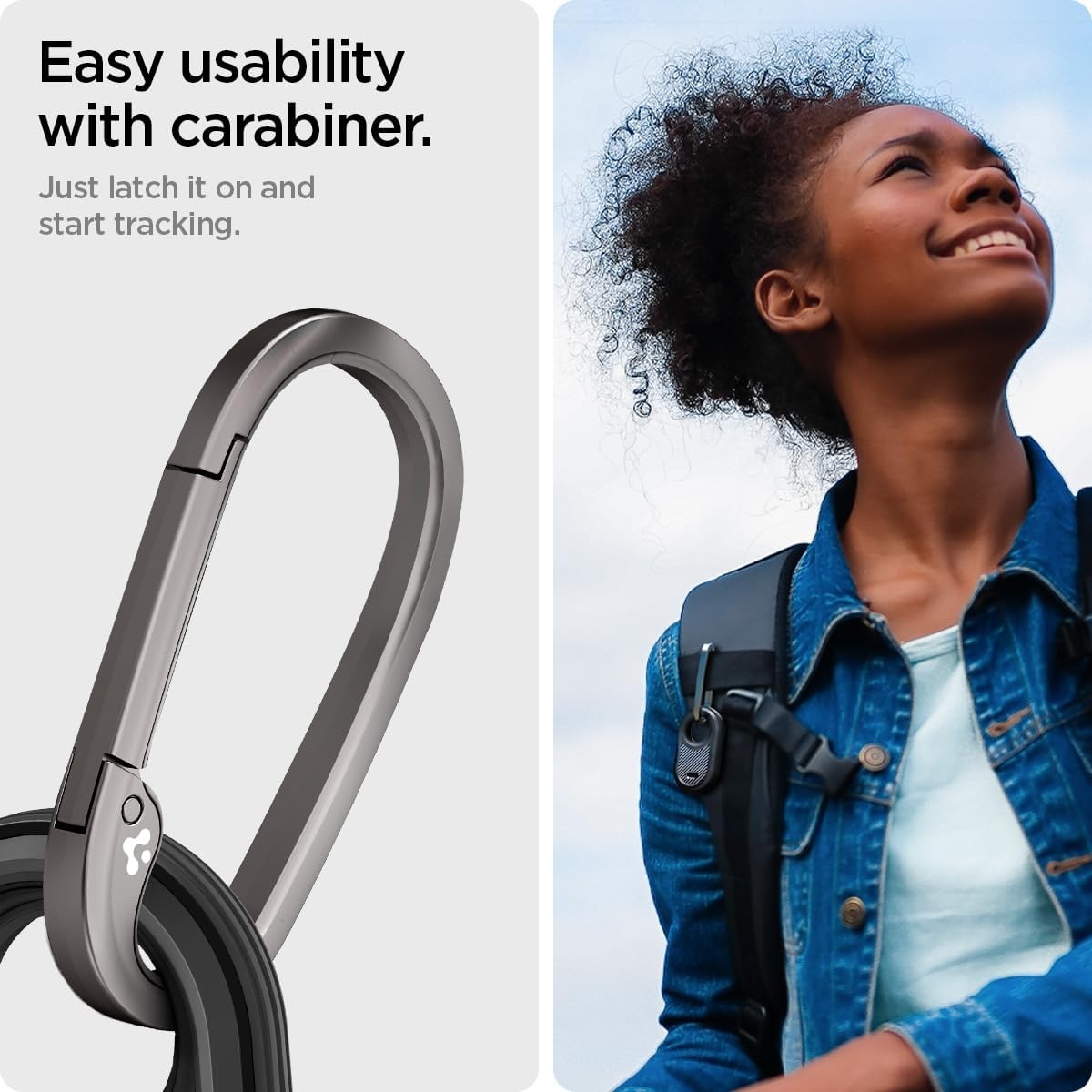 image:imageSpigen for Samsung Galaxy SmartTag 2 2023 Case Rugged Armor  Keychain Case Carabiner Daily Carry for Keys Bags Pets Backpacks EDC Device Not Included  Matte BlackMatte Black