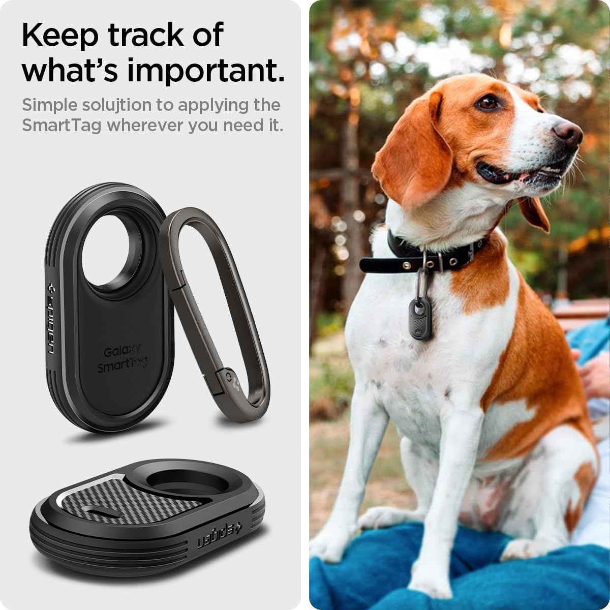 image:imageSpigen for Samsung Galaxy SmartTag 2 2023 Case Rugged Armor  Keychain Case Carabiner Daily Carry for Keys Bags Pets Backpacks EDC Device Not Included  Matte BlackMatte Black