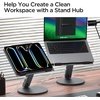 image:imageSpigen ArcDock Laptop Stand with 6 in 1 Hub USBA 30 USBC 30 PD 100W 4K 60Hz HDMI Universal Adjustable Folding Laptop Dock with 360 Rotating Base  Space Grey  for USBA 30 USBC 30 PD 100W 4K 60Hz HDMI Universal Adjustable Folding Dock Aluminum 360 Rotating Base  Space Grey6in1 Hub