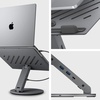 image:imageSpigen ArcDock Laptop Stand with 6 in 1 Hub USBA 30 USBC 30 PD 100W 4K 60Hz HDMI Universal Adjustable Folding Laptop Dock with 360 Rotating Base  Space Grey  for USBA 30 USBC 30 PD 100W 4K 60Hz HDMI Universal Adjustable Folding Dock Aluminum 360 Rotating Base  Space Grey6in1 Hub