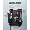 image:imageSpigen Dynamic Shield Running Vest ML Hydration Pack  500ml Flask Reflective Honeycomb Mesh for Marathon Trail Outdoors  Active BlackA721